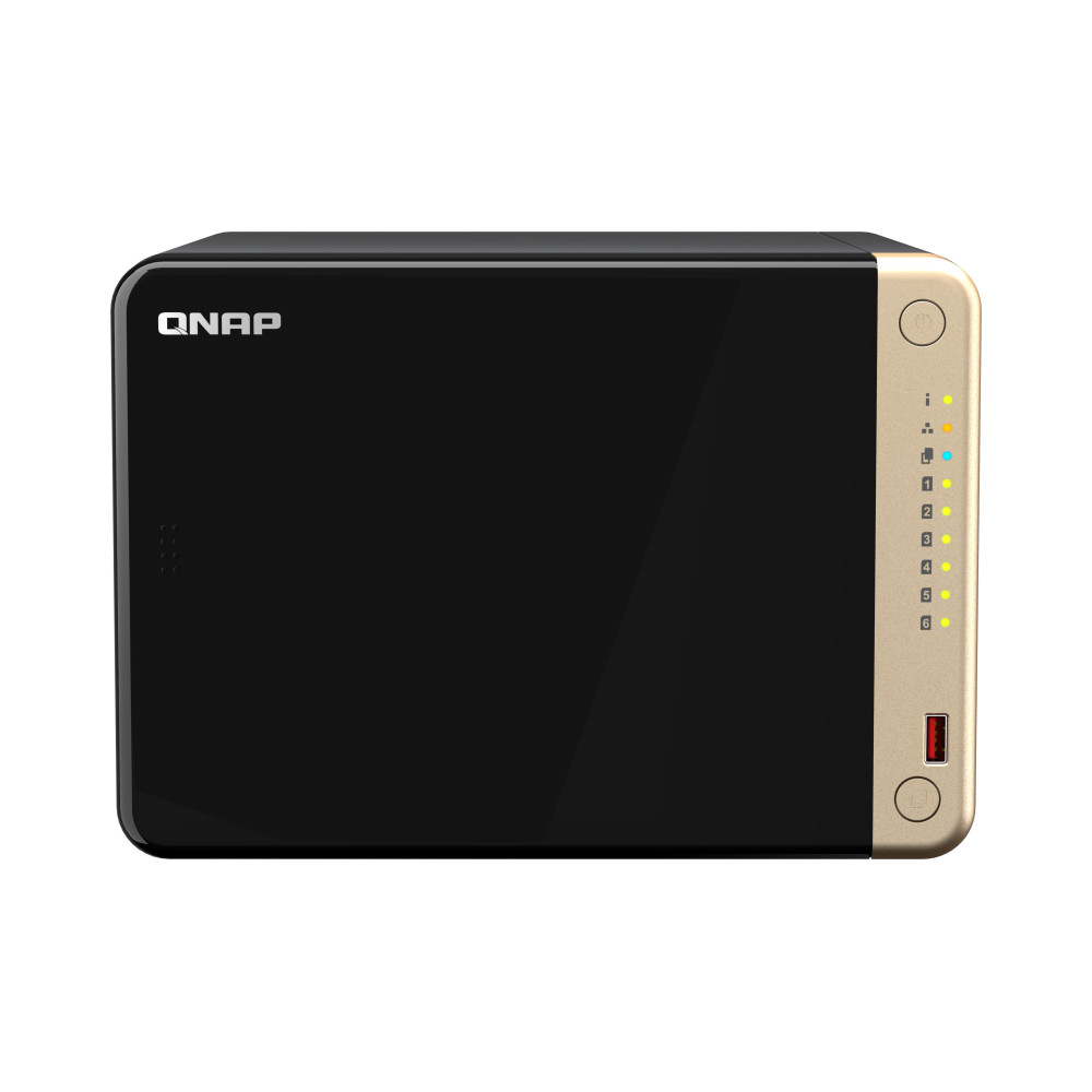 NAS Server QNAP TS-664-8G - Tower - Intel Celeron - N5095 - Schwarz