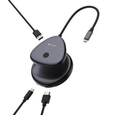 Verbatim Drahtloser USB-C 4K Monitor Adapter mit HUB WDA-02 32147