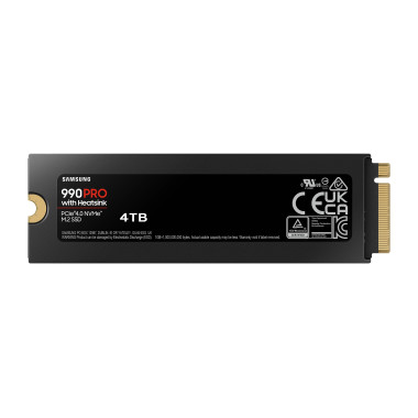 SSD Samsung 990 Pro M.2 4TB NVMe MZ-V9P4T0CW PCIe 4.0 x4 Heatsink
