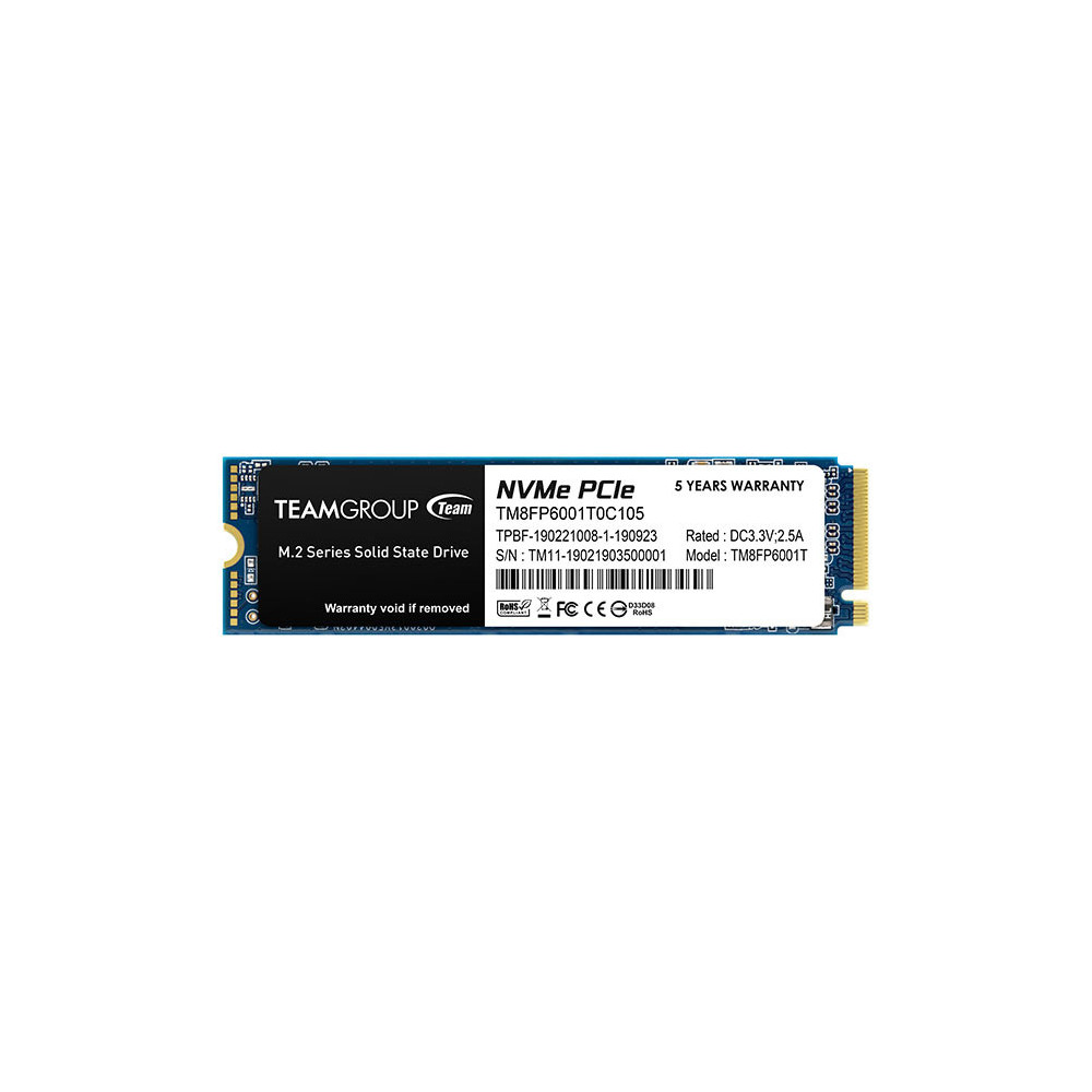 SSD Teamgroup 1TB MP33 PCIe M.2 TM8FP6001T0C101 PCIe 3.0 x4 NVME SSD Teamgroup 1TB MP33 PCIe M.2 TM8FP6001T0C101 PCIe 3.0 x4 NVME