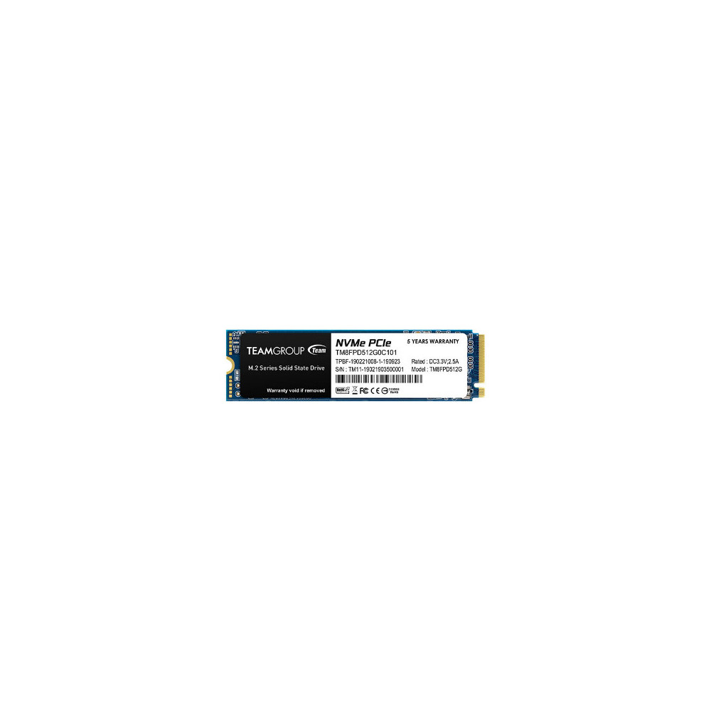 SSD Teamgroup 512GB MP33 Pro PCIe M.2 TM8FPD512G0C101 PCIe 3.0 x4 NVME SSD Teamgroup 512GB MP33 Pro PCIe M.2 TM8FPD512G0C101 PCIe 3.0 x4 NVME