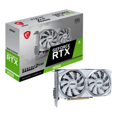 VGA MSI GeForce RTX 3050 8GB Ventus 2X XS OC White