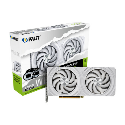 VGA Palit GeForce RTX 4070 12GB Dual OC WHITE GDDR6