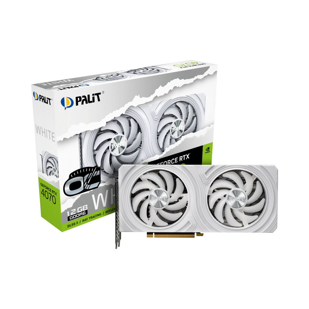 VGA Palit GeForce RTX 4070 12GB Dual OC WHITE GDDR6 VGA Palit GeForce RTX 4070 12GB Dual OC WHITE GDDR6