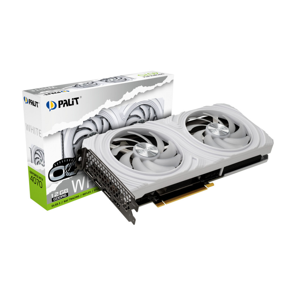 VGA Palit GeForce RTX 4070 12GB Dual OC WHITE GDDR6