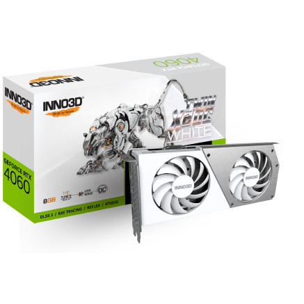 VGA Inno3D GeForce RTX 4060 8GB Twin X2 OC White