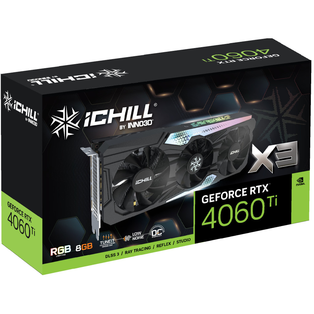 VGA Inno3D GeForce RTX 4060TI 8GB iChill X3 VGA Inno3D GeForce RTX 4060TI 8GB iChill X3
