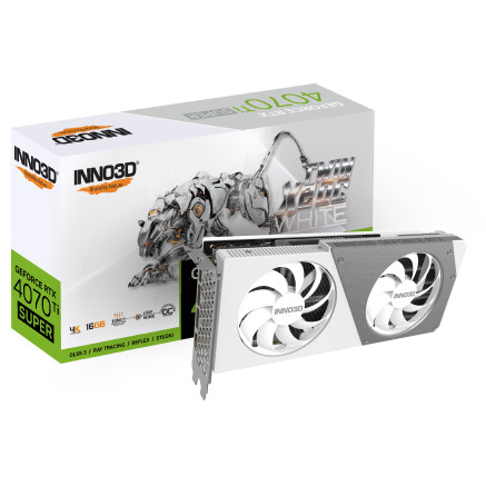 VGA Inno3D GeForce RTX 4070 Ti 16GB SUPER TWIN X2 OC White