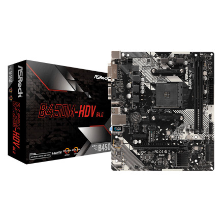 ASROCK B450M-HDV R4.0 (AM4) (EU)