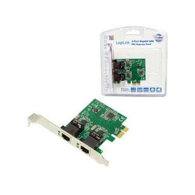LogiLink 2-Port Gigabit LAN PCI-Express Karte PC0075
