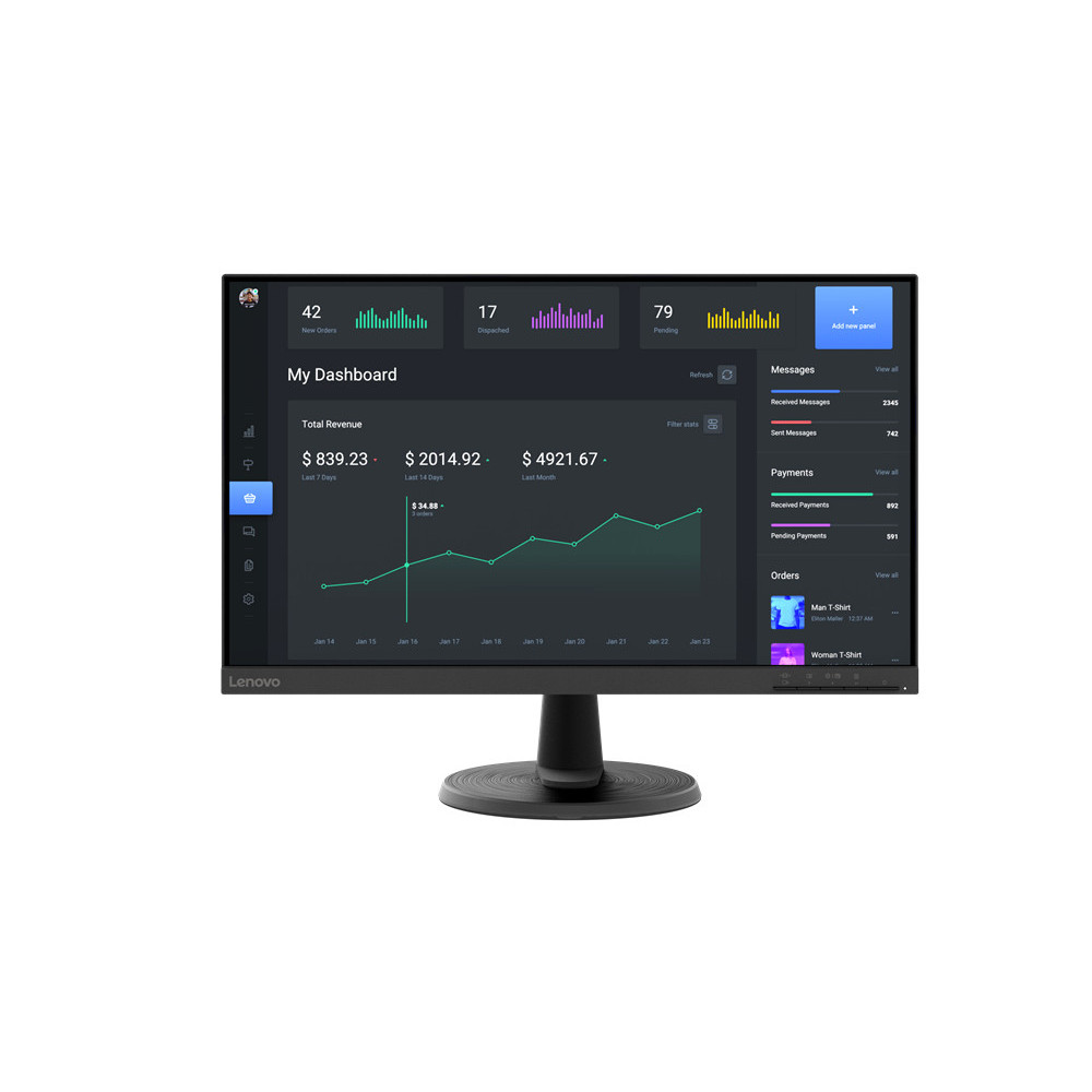 TFT Lenovo ThinkVision D24-40 61cm (24)LED,HDMI,VGA 67A2KAC6EU