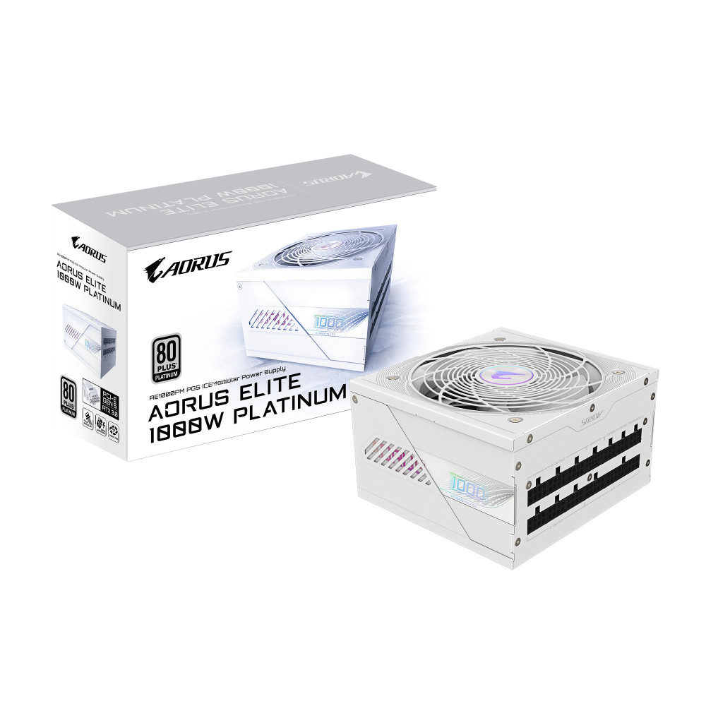 Alimentation Gigabyte AORUS ELITE P1000W - 1000W Platinum White Alimentation Gigabyte AORUS ELITE P1000W - 1000W Platinum White