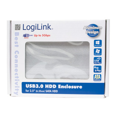 HDD Gehse Logilink Speichergehse 2,5 SATA Silber USB 3.0 UA0106A