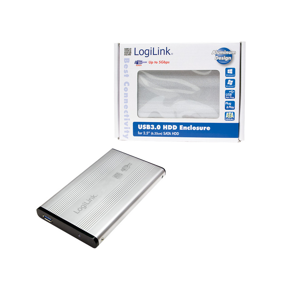HDD Gehse Logilink Speichergehse 2,5 SATA Silber USB 3.0 UA0106A