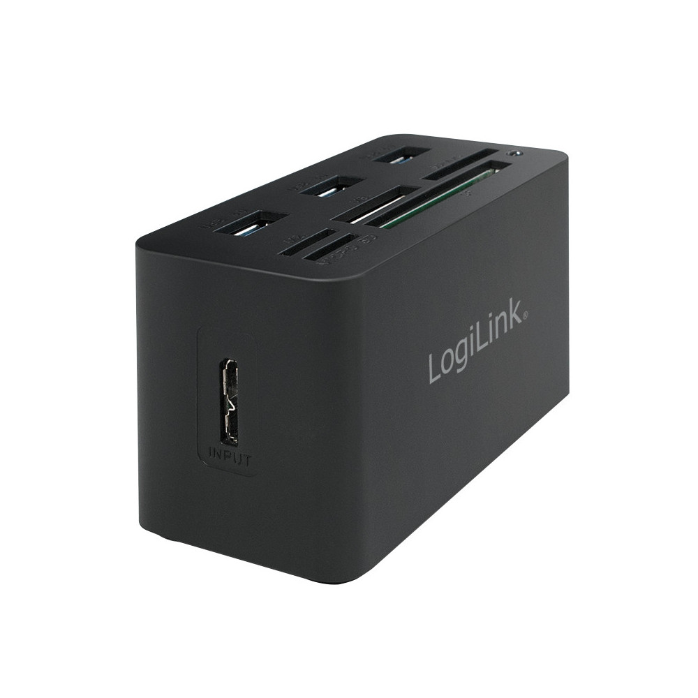 LogiLink USB 3.0-Hub mit AIO-Kartenleser - CR0042