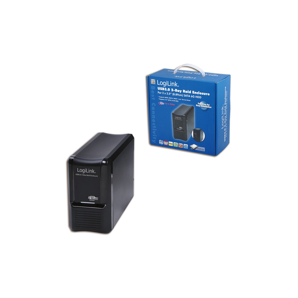 HDD Gehse LogiLink Speichergehse 3,5 SATA USB 3.0 2-Bay Raid UA0154A