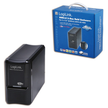 HDD Gehse LogiLink Speichergehse 3,5 SATA USB 3.0 2-Bay Raid UA0154A