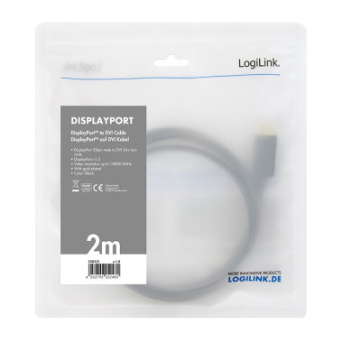 Cle LogiLink DP zu DVI - 2m