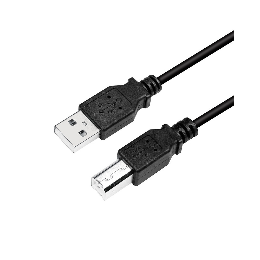 Cle LogiLink USB 2.0 Cle A-Stecker-B-Stecker schwarz 2m Cle LogiLink USB 2.0 Cle A-Stecker-B-Stecker schwarz 2m
