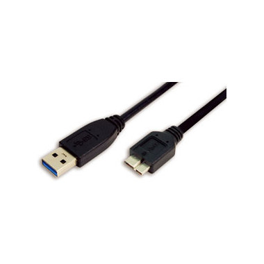Cle LogiLink USB 3.0 Cle USB-AM zu Micro-USBM schwarz 1m CU0026