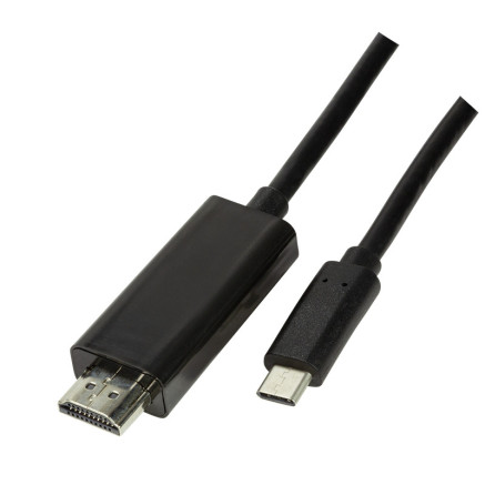Cle LogiLink USB 3.2 Gen1 Type-C Cle, CM zu HDMI-AM, 4K60 Hz, schwarz, 3 m UA0330