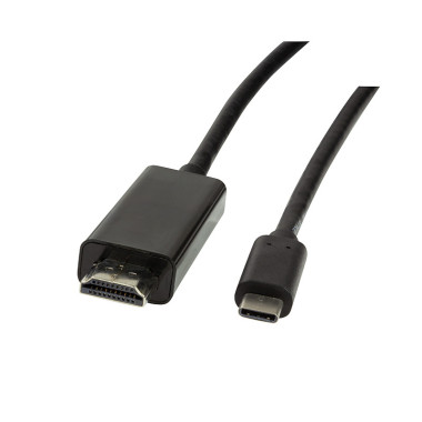 Cle LogiLink USB 3.2 Gen1 Type-C Cle, CM zu HDMI-AM, 4K60 Hz, schwarz, 3 m UA0330