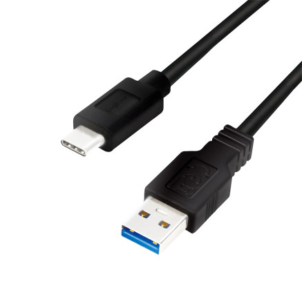 Cle LogiLink USB 3.2 Cle A-Stecker-C-Stecker schwarz 1 m