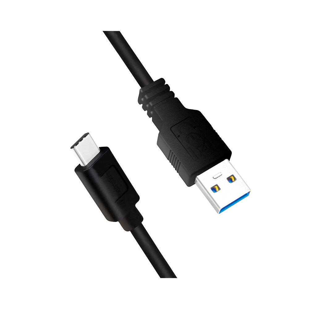 Cle LogiLink USB 3.2 Cle A-Stecker-C-Stecker schwarz 1 m