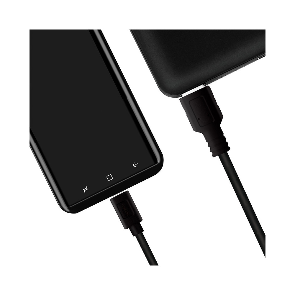 Cle LogiLink USB 3.2 Cle A-Stecker-C-Stecker schwarz 1 m