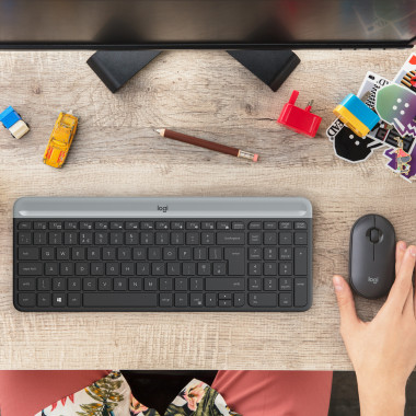 Keyboard  Mouse Logitech Slim Wireless Combo MK470 (US) (920-009204)