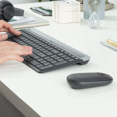 Keyboard  Mouse Logitech Slim Wireless Combo MK470 (US) (920-009204)
