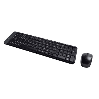 Keyboard  Mouse Logitech Wireless Combo MK220  Wireless Schwarz (DE) (920-003168)