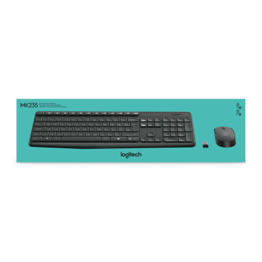 Keyboard  Mouse Logitech Wireless Combo MK235 (DE) (920-007905)