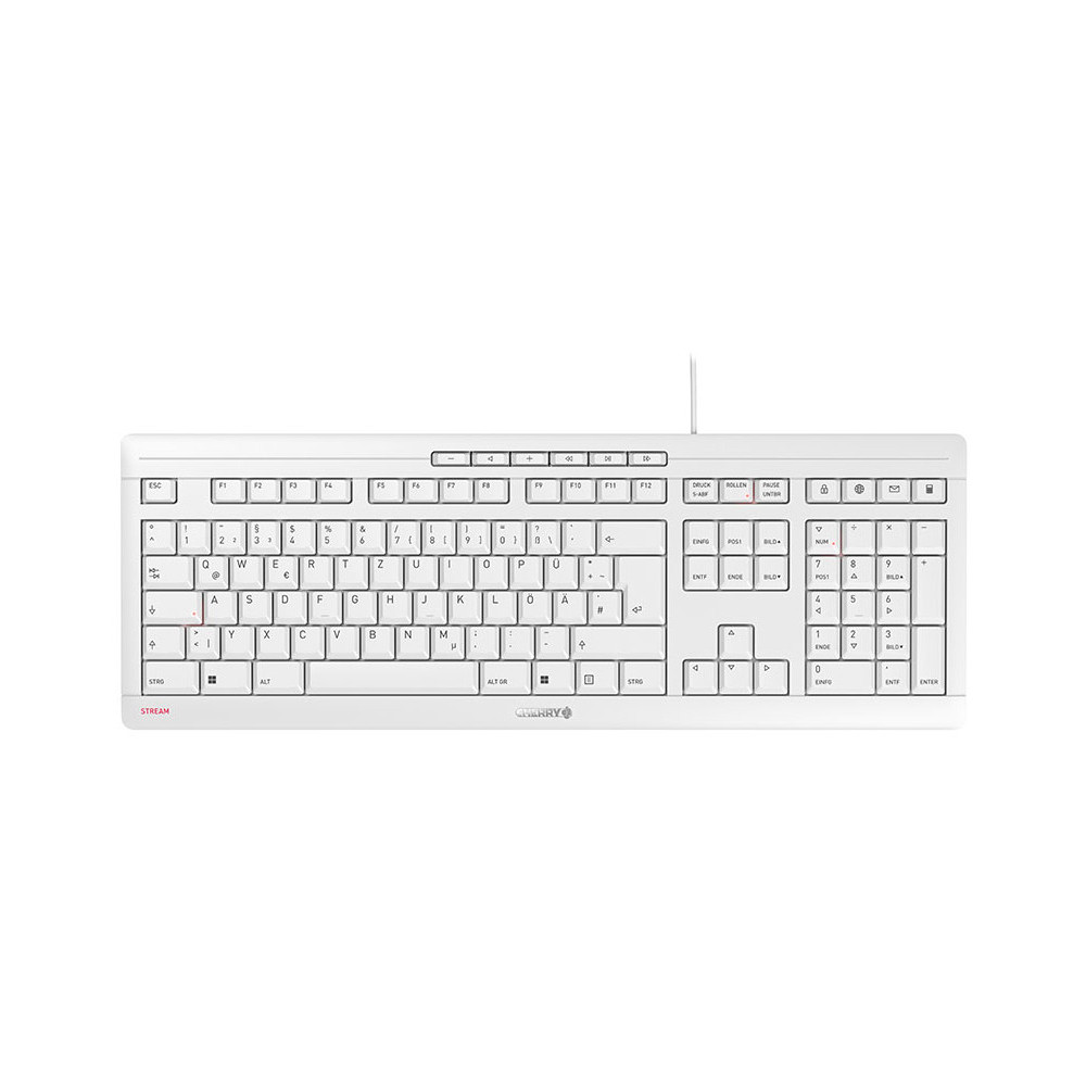 Keyboard Cherry STREAM wei-grau DE (JK-8500DE-0)