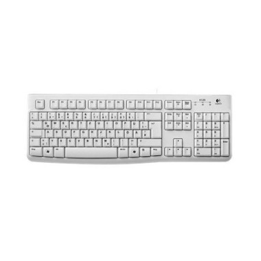 Keyboard Logitech OEM K120 wei USB (DE) (920-003626)