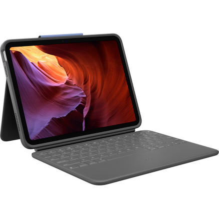Keyboard Logitech Rugged Folio Deutsch  Apple iPad (10th gen) (920-011200)