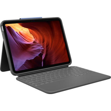 Keyboard Logitech Rugged Folio Deutsch  Apple iPad (10th gen) (920-011200)