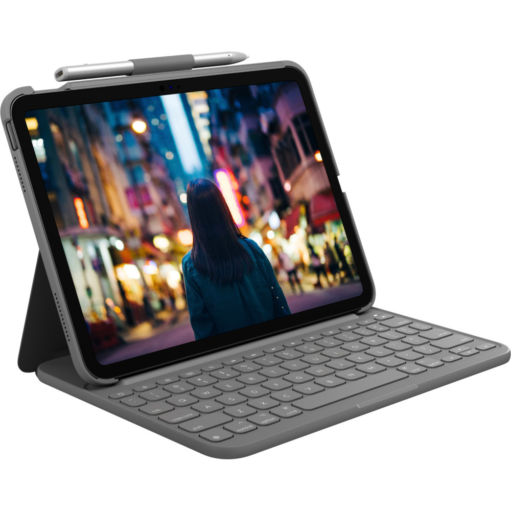 Keyboard Logitech Slim Folio - QWERTZ - Deutsch - iPad (10th gen) (920-011423)