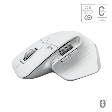 Mouse Logitech MX Master 3S for Mac rechts Bluetooth Silber - Wei (910-006572)