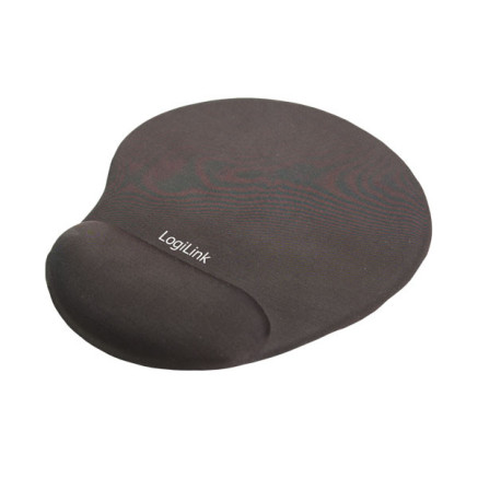 Mouse Pad LogiLink Mousepad mit Silikon Gel Handballenauflage, schwarz