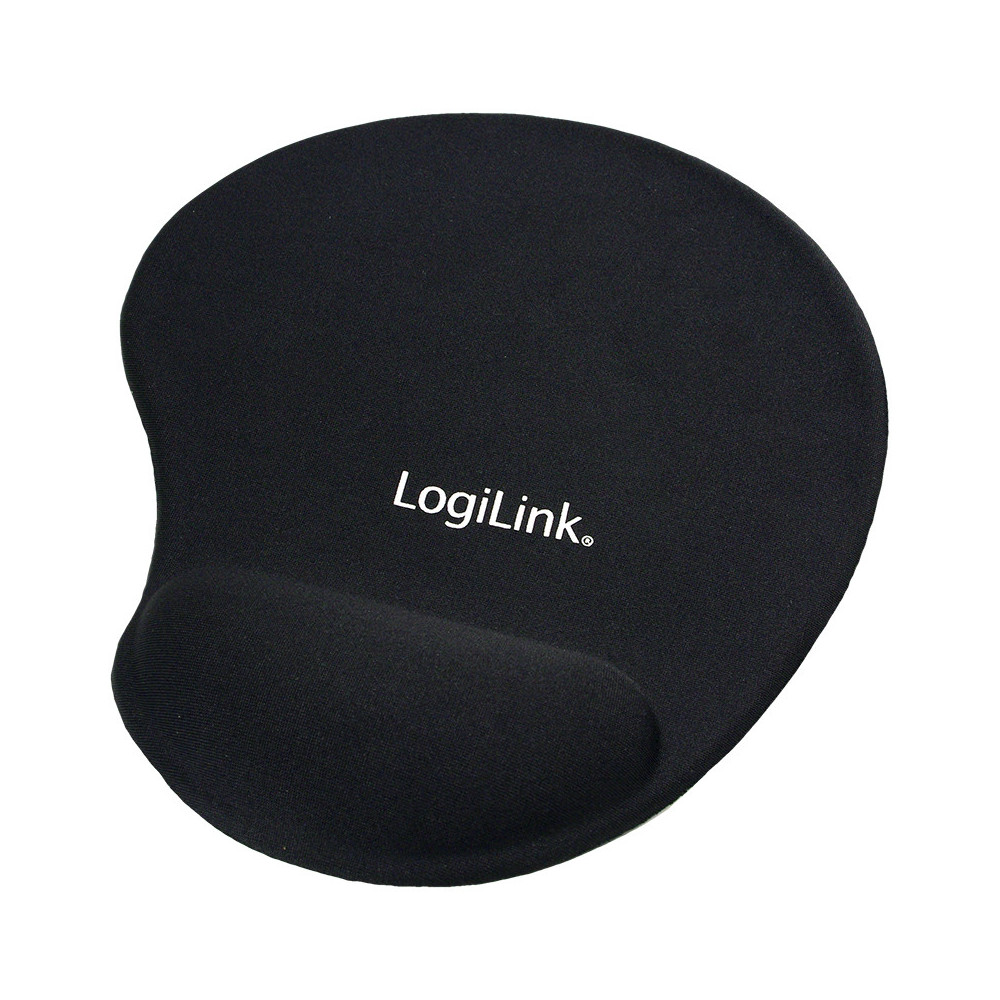 Mouse Pad LogiLink Mousepad mit Silikon Gel Handballenauflage, schwarz