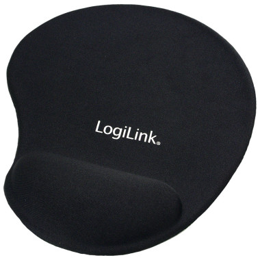 Mouse Pad LogiLink Mousepad mit Silikon Gel Handballenauflage, schwarz