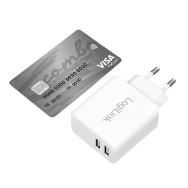 LogiLink Steckdosenadapter 2 x USB - PA0210W