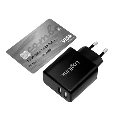 LogiLink Steckdosenadapter 2 x USB - PA0210