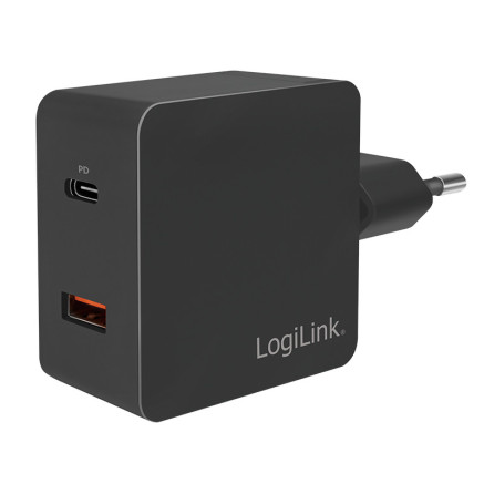 LogiLink Steckdosenadapter 1x USB 1x USB-C - PA0220