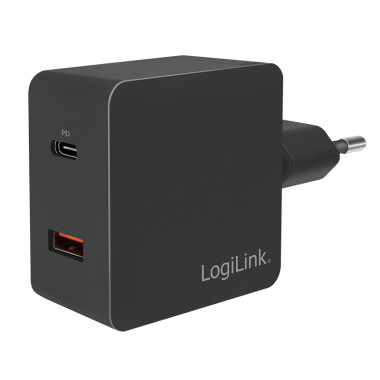 LogiLink Steckdosenadapter 1x USB 1x USB-C - PA0220