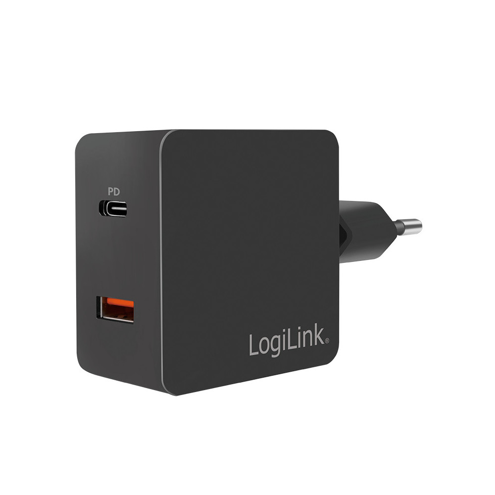 LogiLink Steckdosenadapter 1x USB 1x USB-C - PA0220