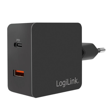 LogiLink Steckdosenadapter 1x USB 1x USB-C - PA0220