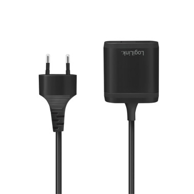 LogiLink Dual-USB-Ladeadapter mit 1,5 m FestCle 1x USB-A 1x USB-C 12 W PA0256