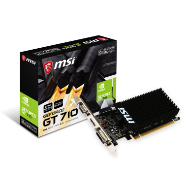 Carte Graphique - MSICV025445 MSI GT710 LP 2Go DDR3 PCI E 2.0 HDMI DVI VGA